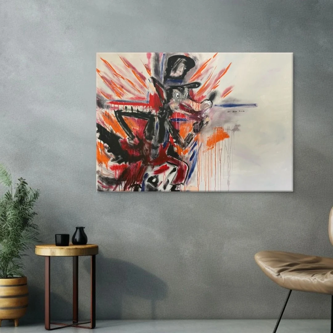 Big Bad Wolf. Be the Wolf canvas. Expressionism