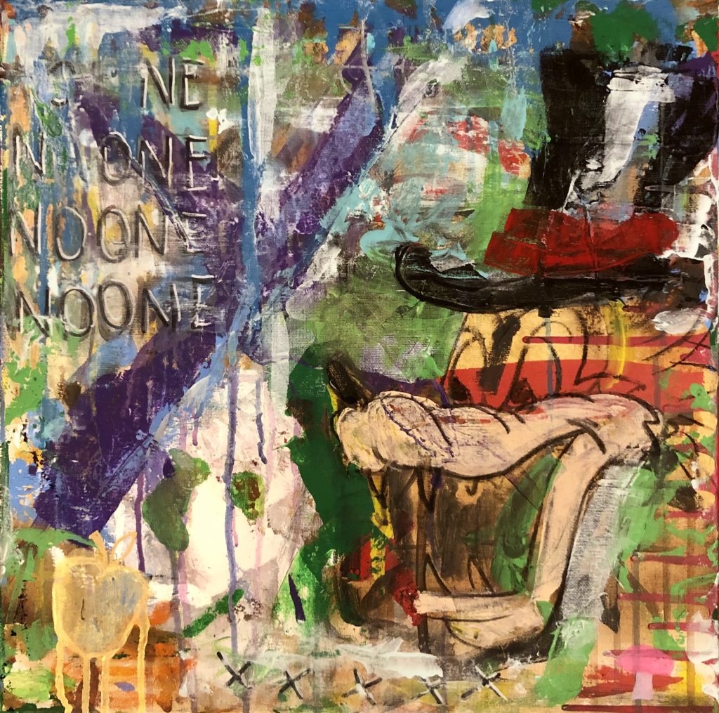 Bid bad wolf, with the words 'no one' repeated.