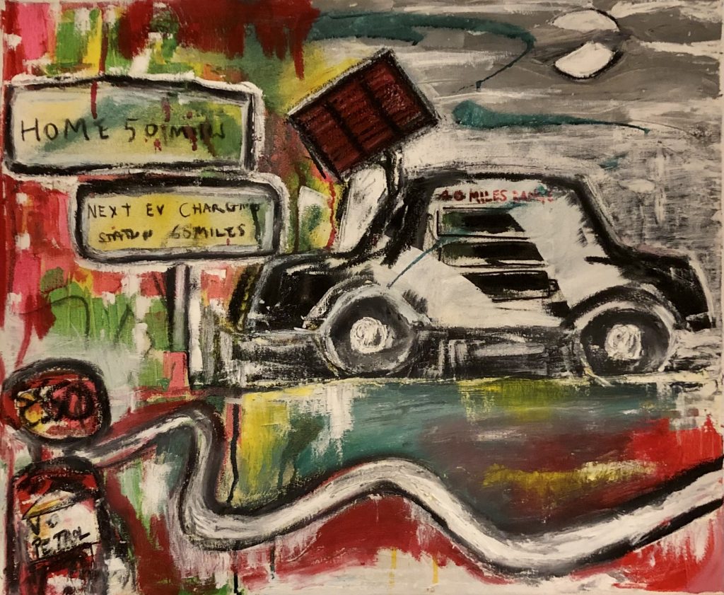 Electric car painting